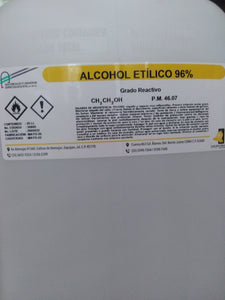 Alcohol Etilico 96° grado reactivo